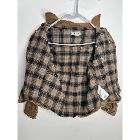 Carhartt Youth Kids Snap Button Jacket Brown Size Small - Picture 10 of 12